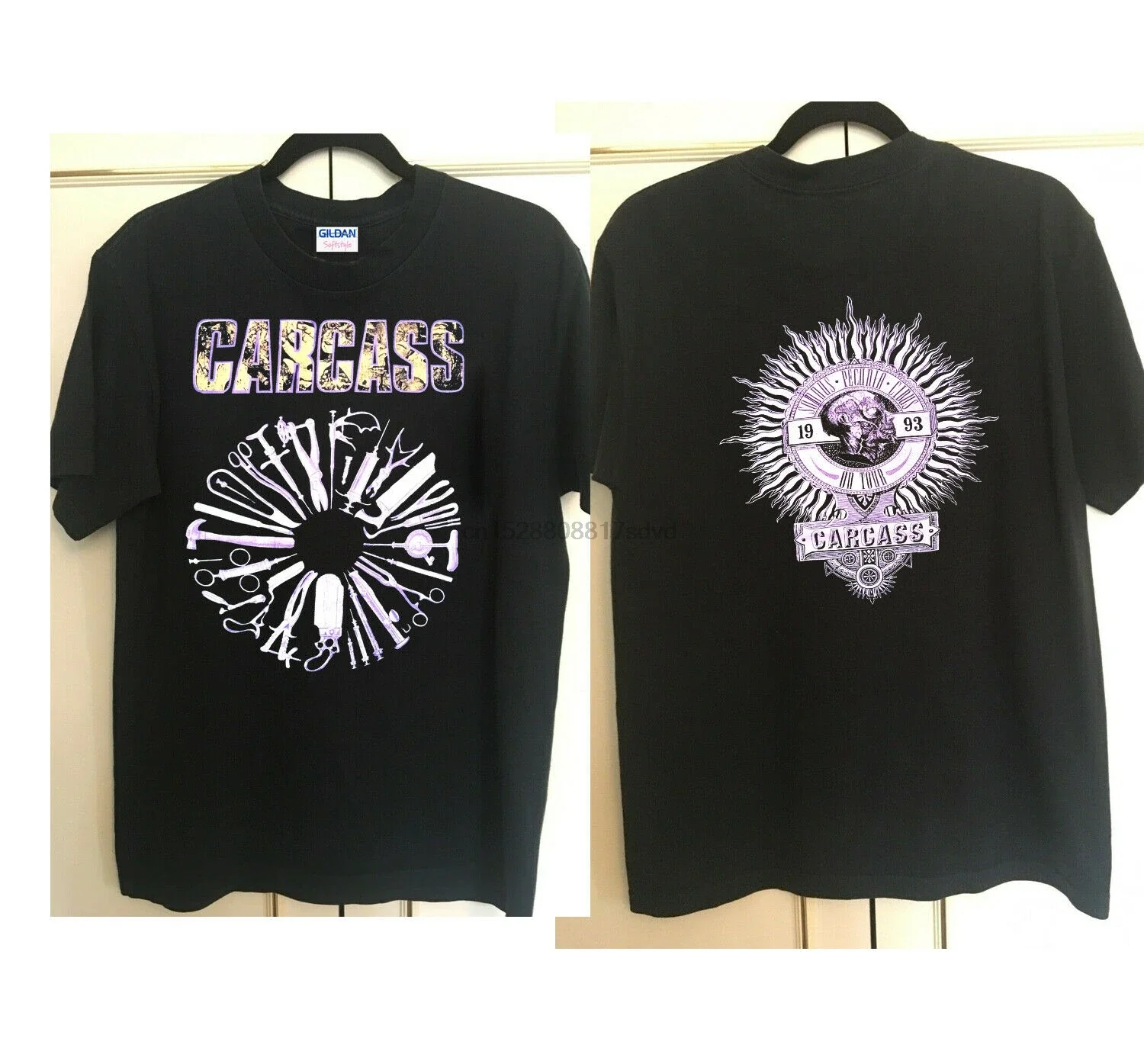 Vintage T Shirt Carcass 1993 Somnus Pecunia Cibus Album Swansong