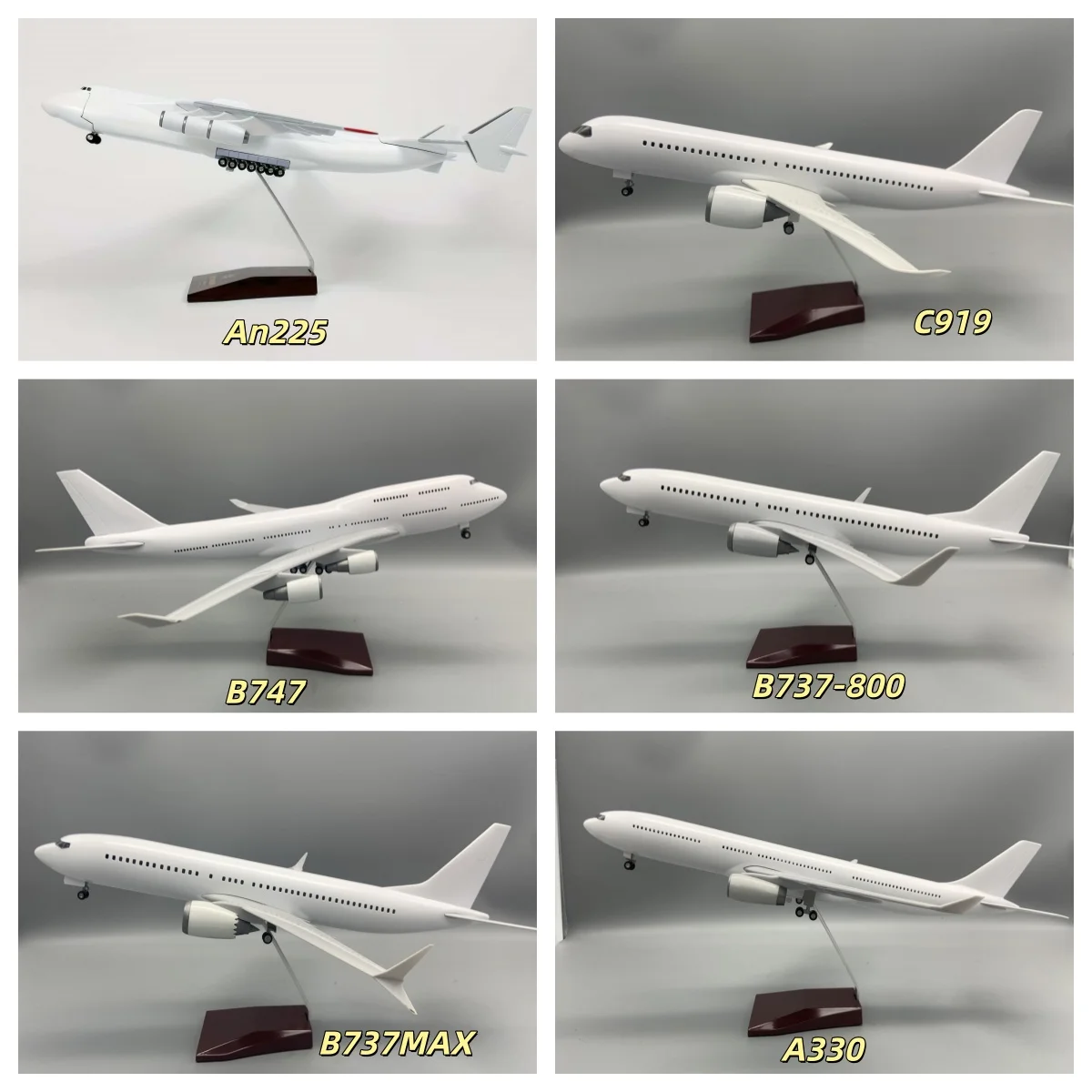 White Unpainted DIY Aircraft Model Assembly Hobby 47CM Series Scale Aircraft Adults Fun Flight Machine Model Collected Gift By