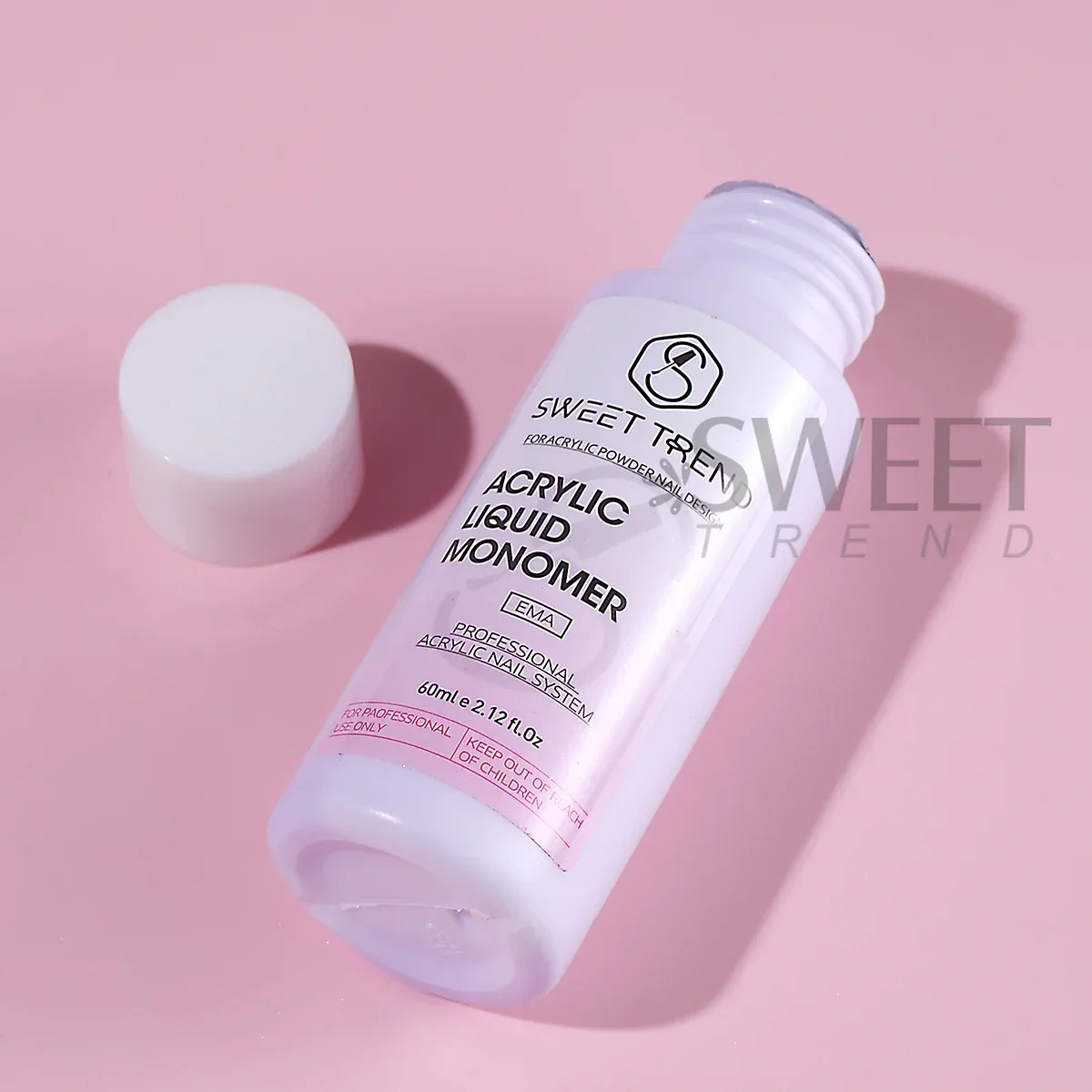 Líquido monomero acrílico de 60ml para uñas, herramienta de extensión hipoalergénica de bajo olor, líquido de cristal, suministros de manicura profesionales para salón