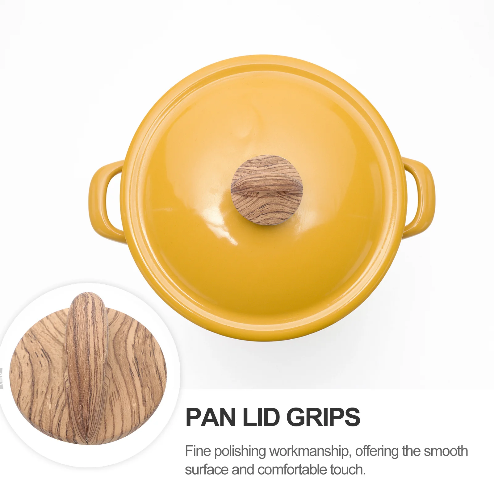 

2Pcs Universal Lid Knob Non-Slip Pot Lid Knob Replacement Fine Polishing Workmanship Pot Cover Handle Kitchen Utensil