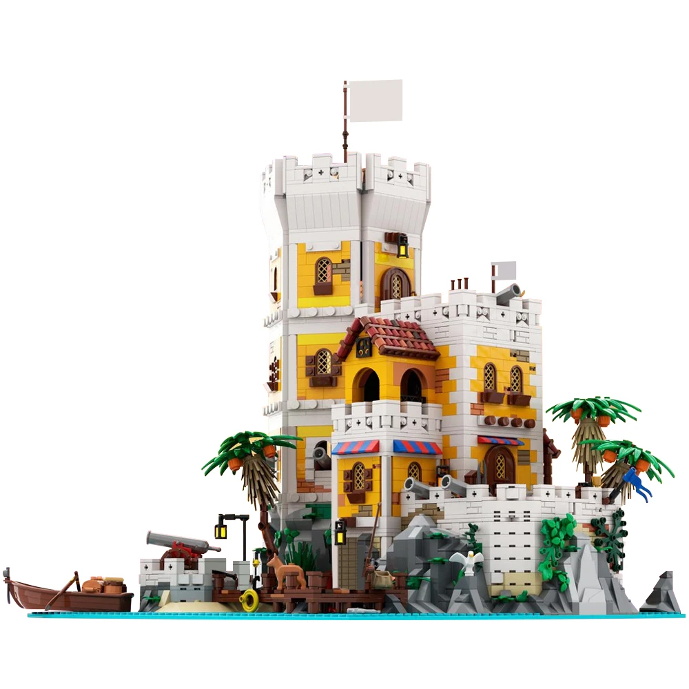 MOC Pirates Captains Building Block Empire Soldiers House Barracudaed Bay Eldorado Fortress Piratess Island Bricks Toy kids Gift