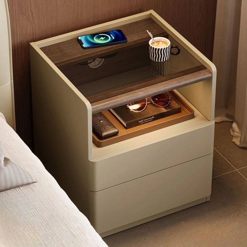 

Smart Bedside Table Rechargeable Multifunctional Nightstand Household Small Italian Bedroom cómoda dormitorio home furniture