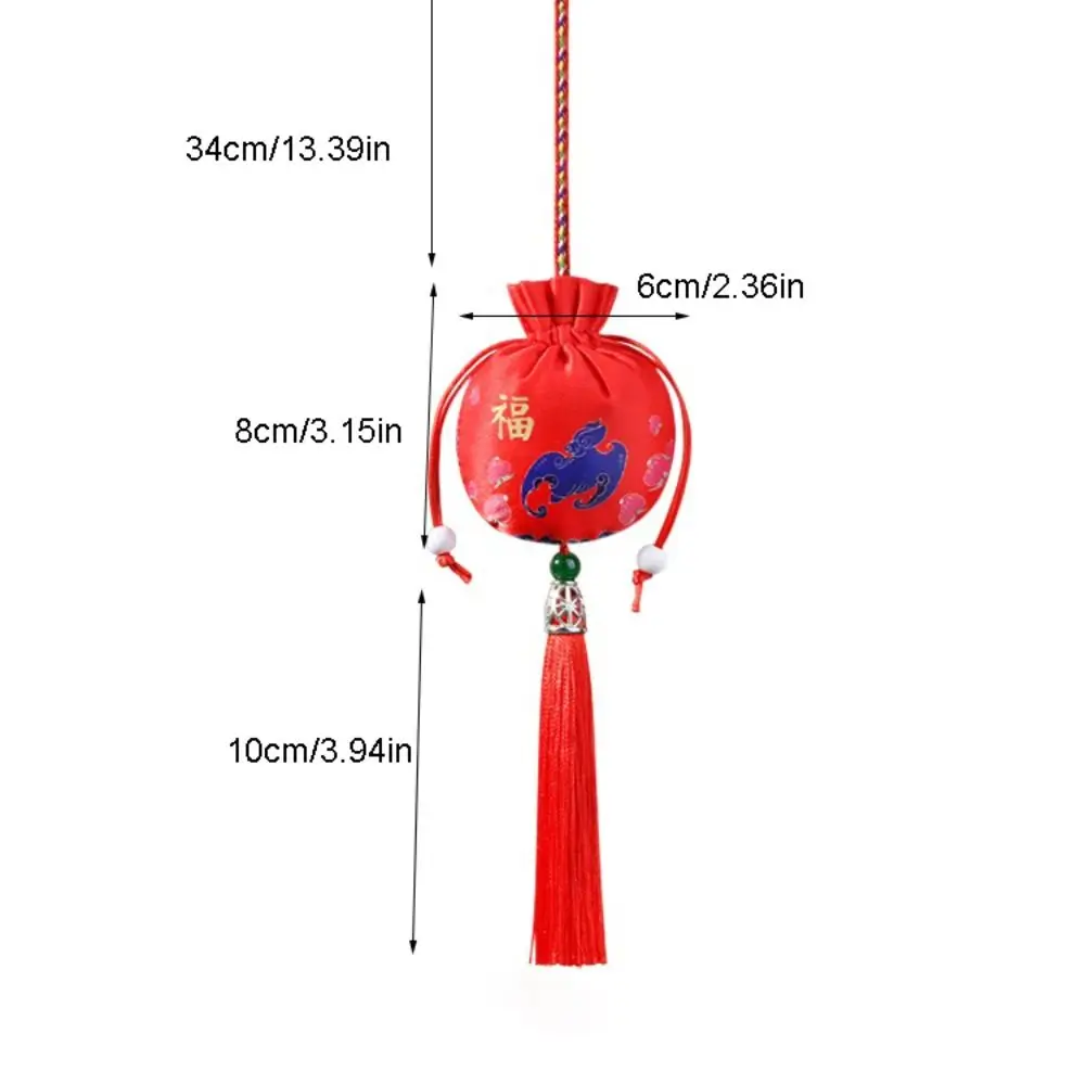 Wisząca saszetka damska z frędzlami Mała saszetka w stylu chińskim Prezent z okazji ukończenia szkoły Wisząca torba do przechowywania biżuterii dla dzieci