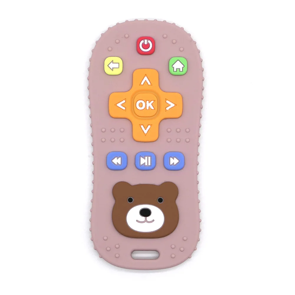 Teething Ring Baby Teether Toy Simulated Remote Control Montessori-Inspired Sensory Silicone Toy