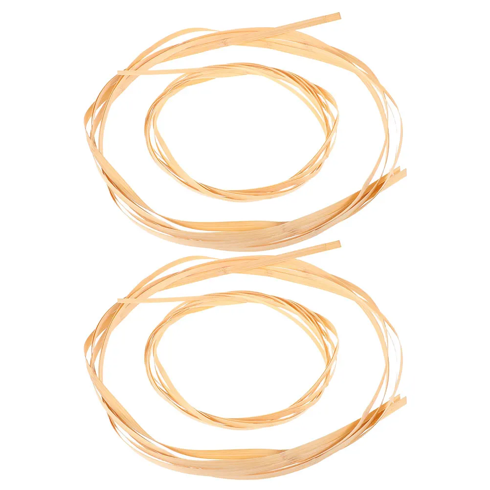 

4pcs Bamboo Weaving Strips 5Mm Flat Cane Webbing For Diy Craft Projects Basket Making Supplies Flower Baskets Decorative Weaving