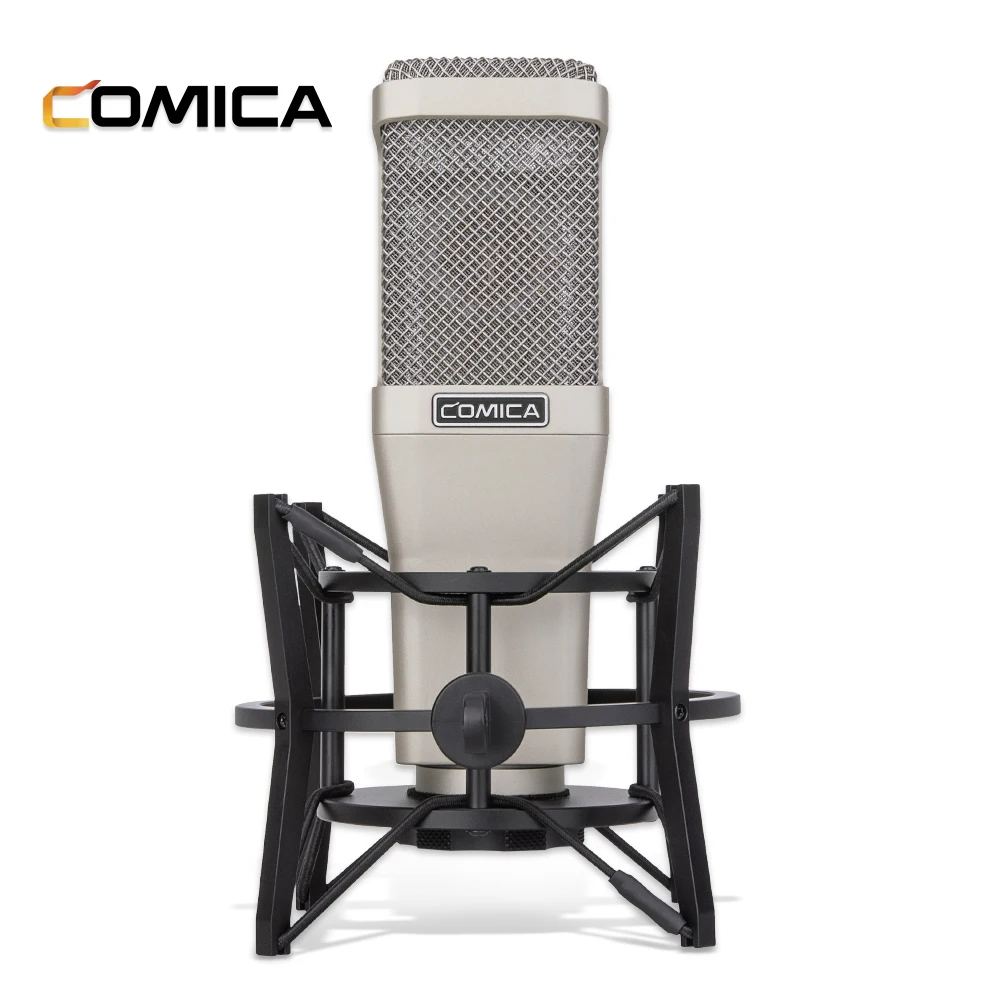 COMICA STM01 XLR Condenser Cardioid Microphone Support 24V/48V Phantom Power with 34mm Large Diaphragm