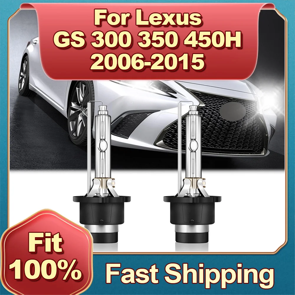 

2pcs HID Headlight D4S 6000K White HID Xenon Bulb For Lexus GS 300 350 450H 2006 2007 2008 2009 2010 2011 2012 2013 2014 2015