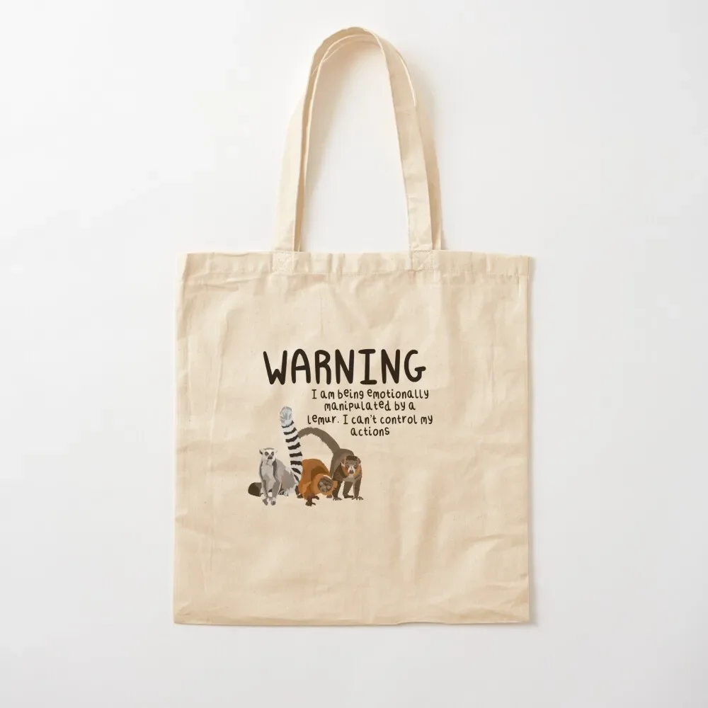 

L is for Lemur Tote Bag canvas shopping bag reusable shopping bags Canvas bag for women tote