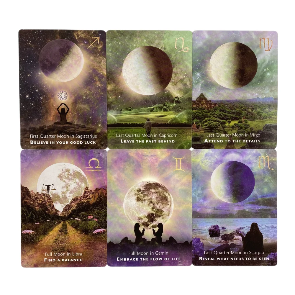 New Magic Moon Oracle Cards Divination Deck English Versions Edition Moonology Manifestation Board Playing Table Games For Party