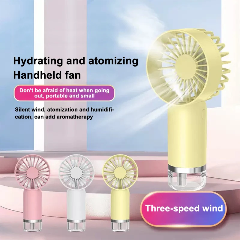 Новый увлажняющий пополняющий воду ручной вентилятор-распылитель быстрая зарядка удобный настольный мини-ручной вентилятор с зарядкой через USB