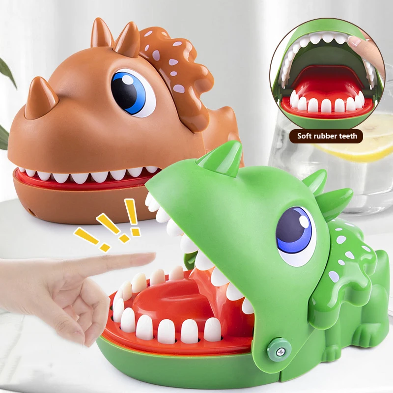 Jeu de morsure de doigt dinosaure, jouet amusant et farfelu, idéal pour les fêtes, cadeau pour enfants et famille, pour les farces et les défis.