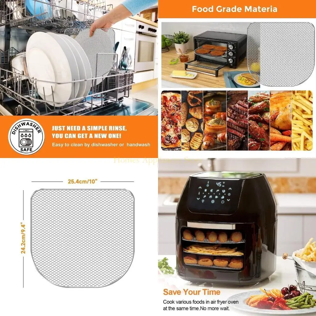 

D0AB 3 Пакет Air Fryer Grilling Stand Dehydrator Racks стойки воздушного потока Air Fryer Rack для шефмен/Powerxl Air