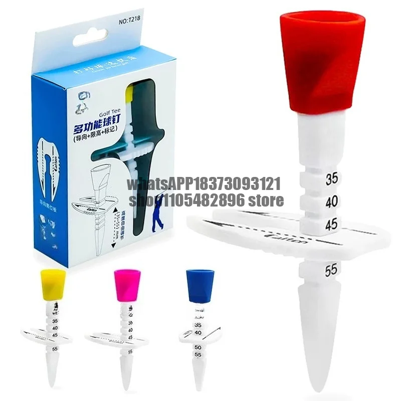 Nail box ball tee adjustable height, mark ball position mark with line of sight soft rubber header seat