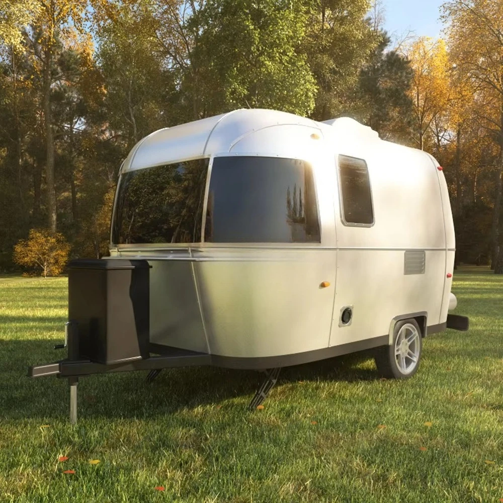 Luxury Interior Travel Trailer Camping Trailers Off Road Stainless Steel Caravan RV Customized Sturdy Construction For Road Trip