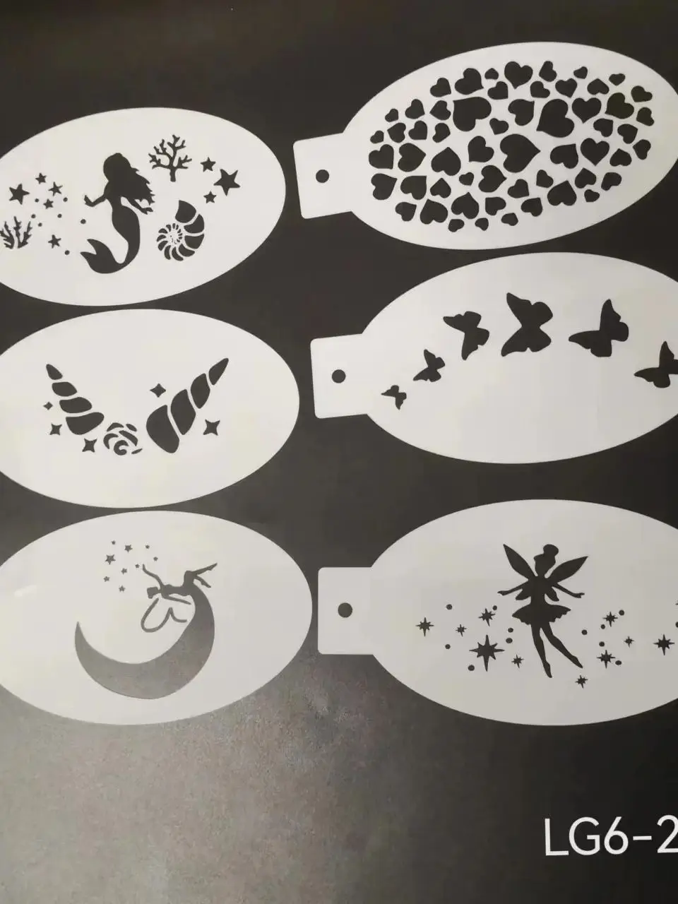 6 pcs Party Cosplay Reusable PET Body Face Paint Graphic Template Face and BodyTattoo Stencils for Kids Makeup - Image 2