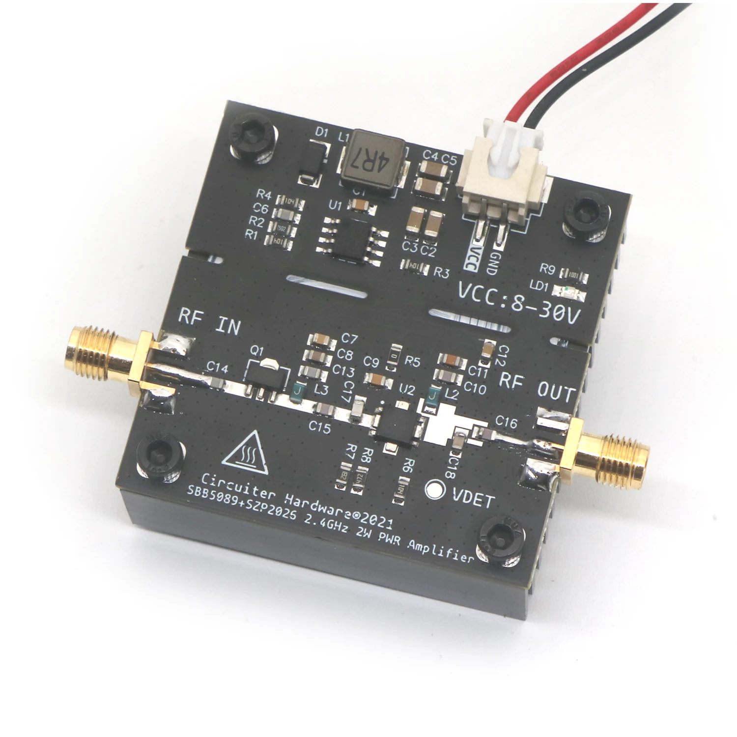 Imagem -06 - Amplificador de Potência rf com Wi-fi Sbb5089 Mais Szp2026 2.4ghz 2w 23db 12v 24v dc 2.4g Bluetooth Transferência de Imagem Amp
