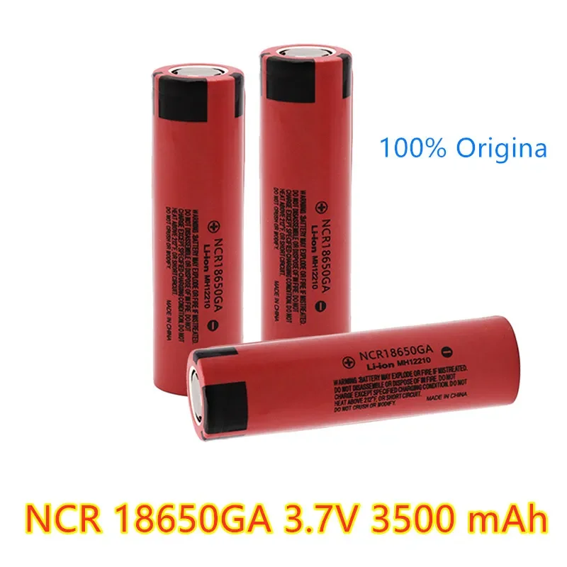 Batterie au lithium aste à dessus plat, adaptée aux batteries d'outils électriques, NCR 18650GA, 30A, 100% V, 3.7 mAh, 3500, 18650 Nouveau