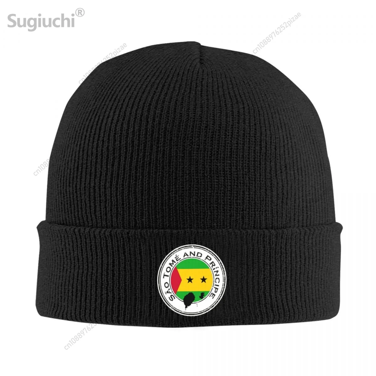 Gorro con mapa de la bandera de Sao Tome y el principio, gorros de punto para hombres y mujeres, gorro cálido de invierno Unisex para adultos para regalo