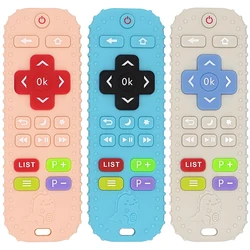 Children's silicone teething remote control baby mouthing period soothing teething teething remote control toys silicone teeth u