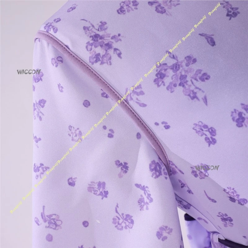 

Frieren Fern Purple Floral Lolita Princess Dress Cosplay Costume Anime Gothic For Women Purple Dress Daily Halloween Party Cos