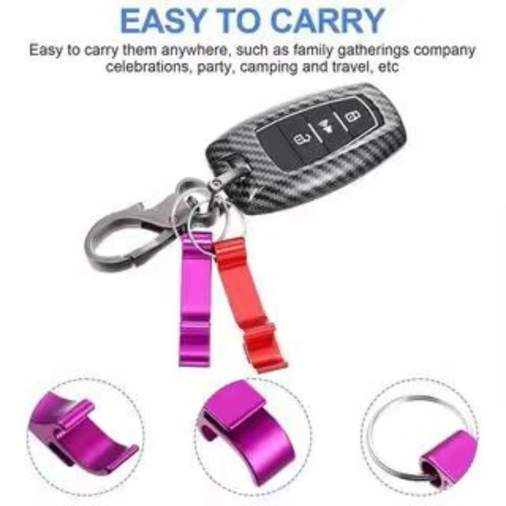 100pcs Mix Color Beer Bottle Opener Aluminum Bottle Openers Key Chain Bottle Opener Beverage Bottle Opener For Men Women Small