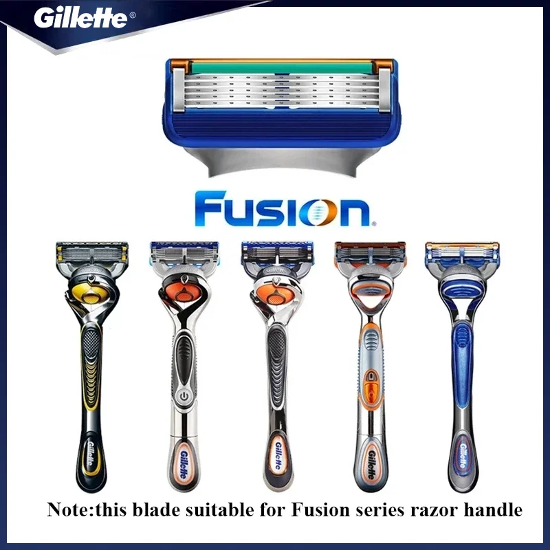 Лезвия для бритвы Gillette Fusion, сменные головки для бороды с 5 лезвиями, 4 лезвия, для бритвы Gillette Fusion