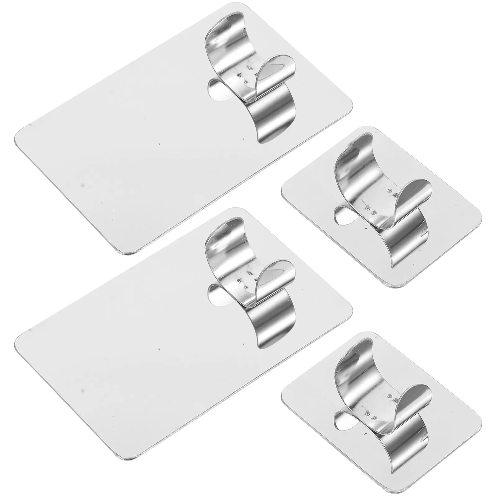 4Pcs Smooth Flat Stainless Steel Makeup Mixing Plate Ring Design Multipurpose for Foundation Color Paint Nail Art Blending