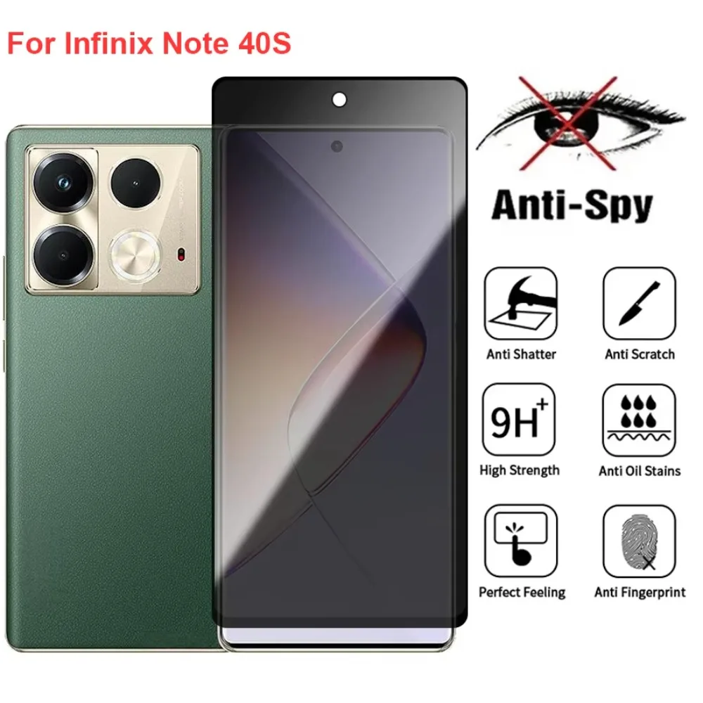 

For Infinix Note 40s X6850B Anti Spy Privacy Tempered Glass Screen Protector Compatible For Infinix Note40S Phone Film