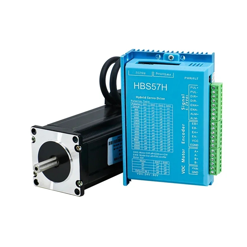 4 Set Nema23 57 2N 2.5N 3N محرك متدرج بحلقة مغلقة ومحرك مؤازر هجين HBS57H ومصدر طاقة 350 وات 36 فولت 9.7 أمبير وبطاقة حركة Mach3