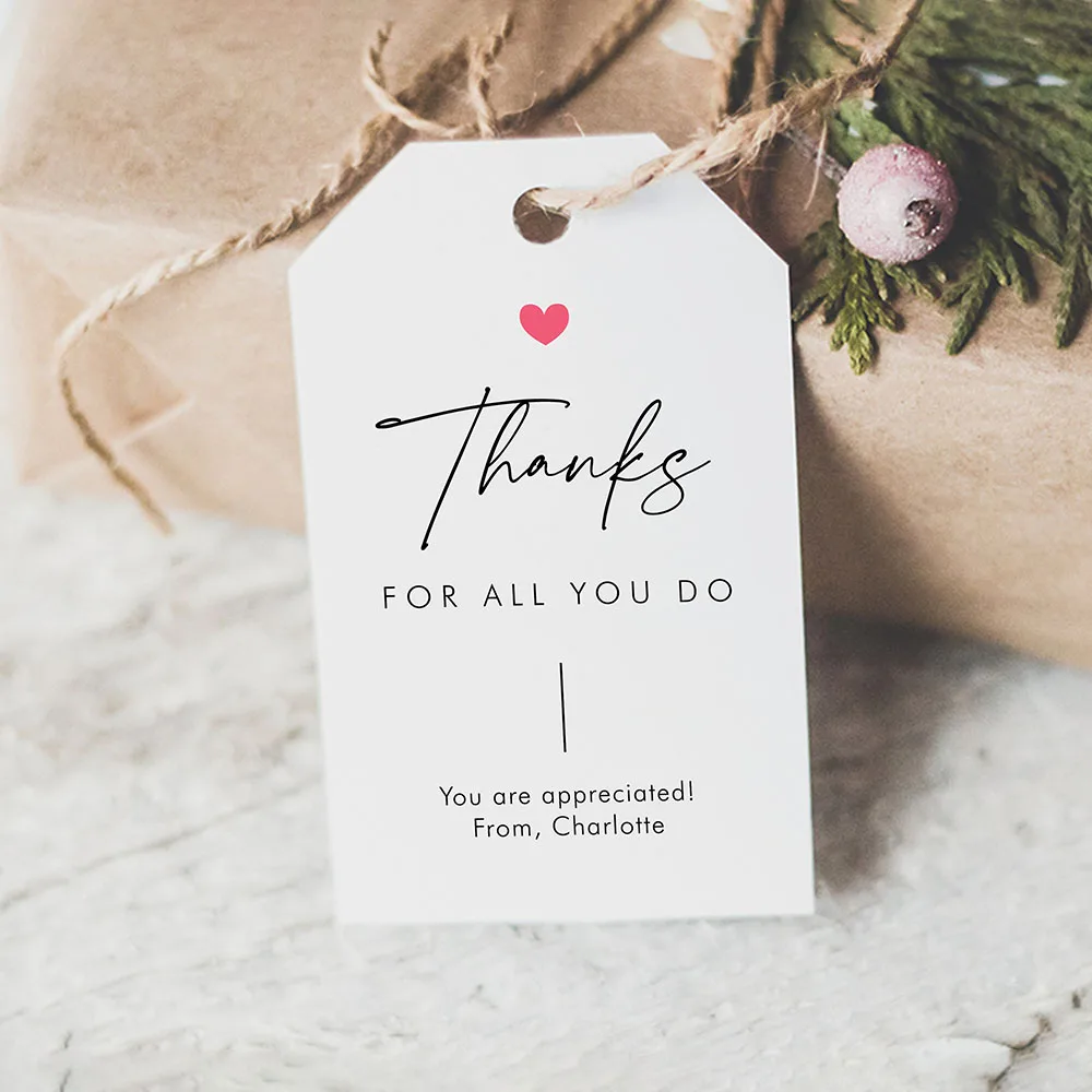 

Custom Text Wedding Thank You Label, Hang Tags, Candy Favors, Gift Boxes, DIY, Birthday Party Decoration, 100Pcs