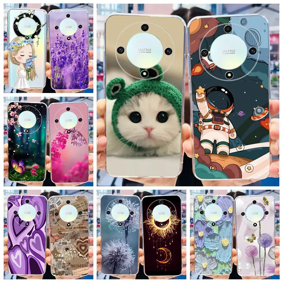 For Honor Magic 6 Lite Case Honor X9b Cute Fashion Painted Cover Clear SIlicone Phone Case For Honor Magic6 Lite HonorX9b Bumper