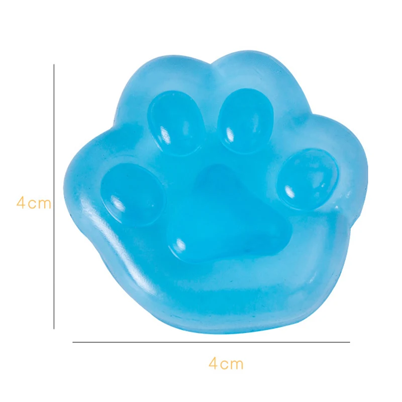 Pattes de chat à presser transparentes Kawaii pour enfants et adultes, jouets doux et réalistes, paillettes de MSI, cadeaux, 10 pièces