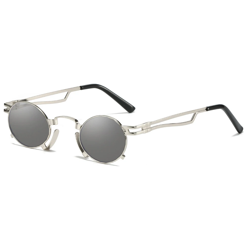 Kleine Rahmen Getönte Lesebrille Männer Vintage Punk Sonnenbrille Mode Runde Frauen Presbyopie Leser Outdoor Schatten Sonnenbrille – Detail 10