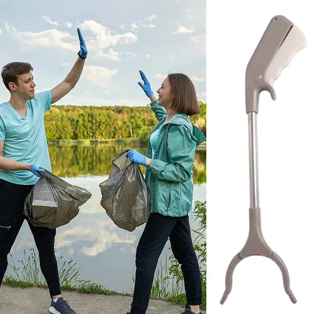 

With Handle Garbage Picker Easy To Hold Long Handled Trash Reacher Picker Lightweight Stainless Steel Trash Claw Elder