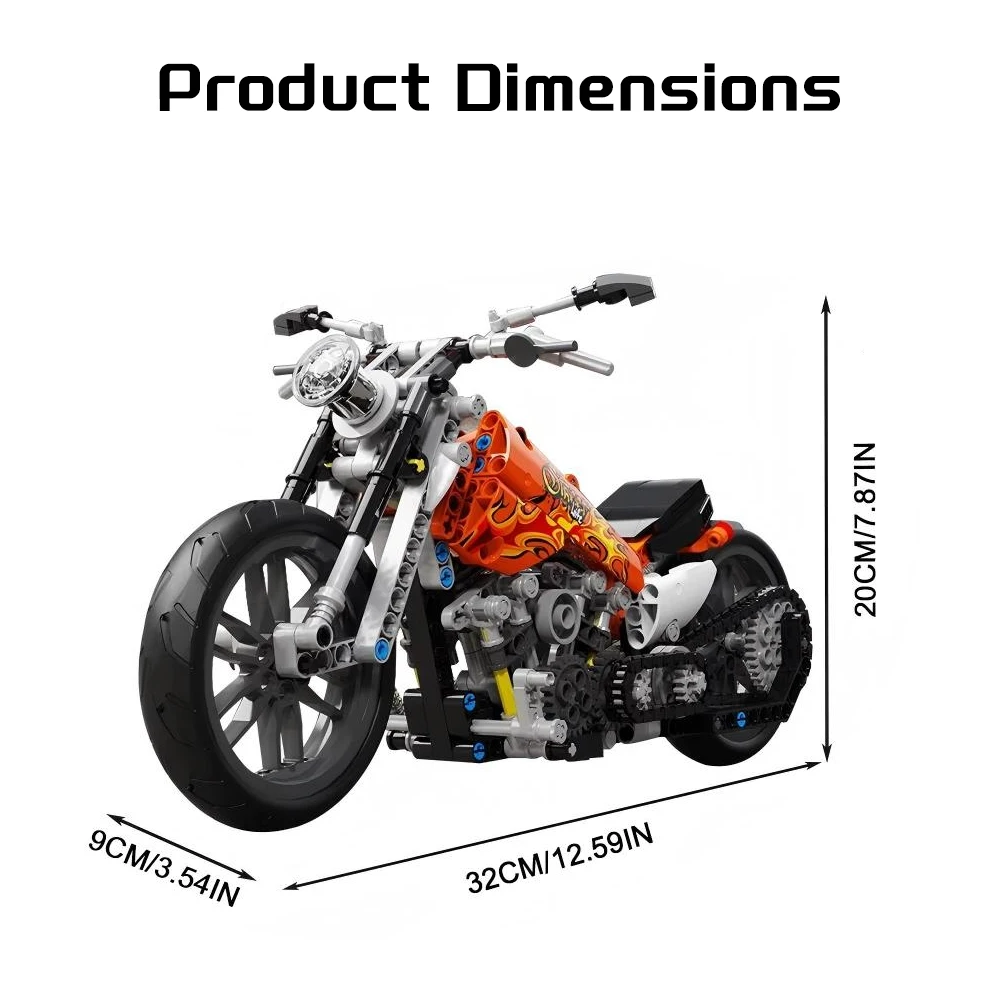 2026 436ピース テクニカルバイク車両 組み立てブロック モーターブリック 静態キット おもちゃ 男の子向け DIY オートバイモデル 誕生日プレゼント