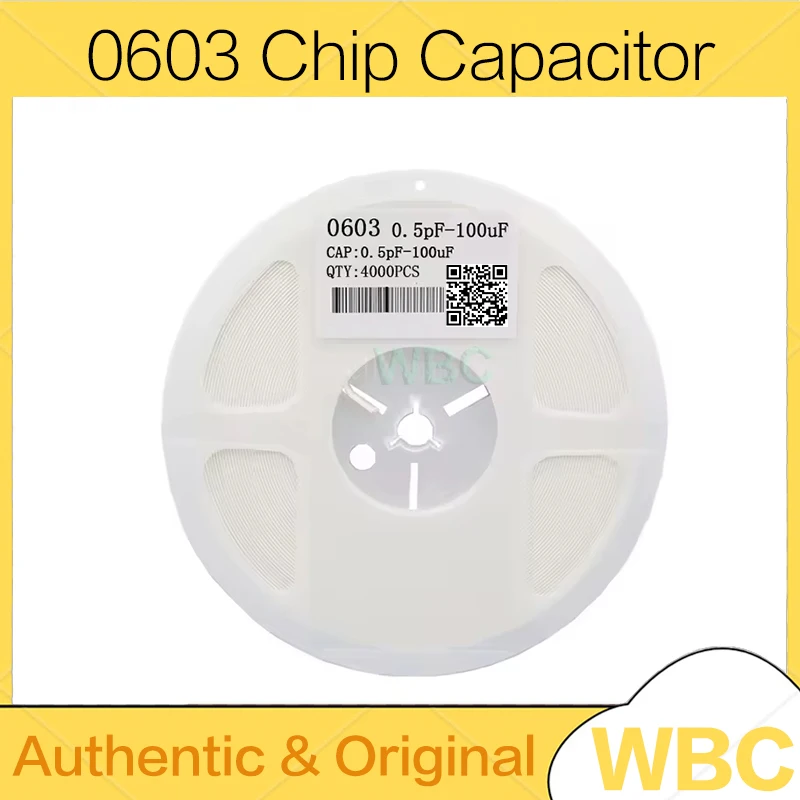 1Reel 4000Pcs 0603 50V 0.5pF-22uF 10NF 100NF 1UF 2.2UF 4.7UF 10UF 1PF SMD Thick Film Chip Multilayer Ceramic Capacitor