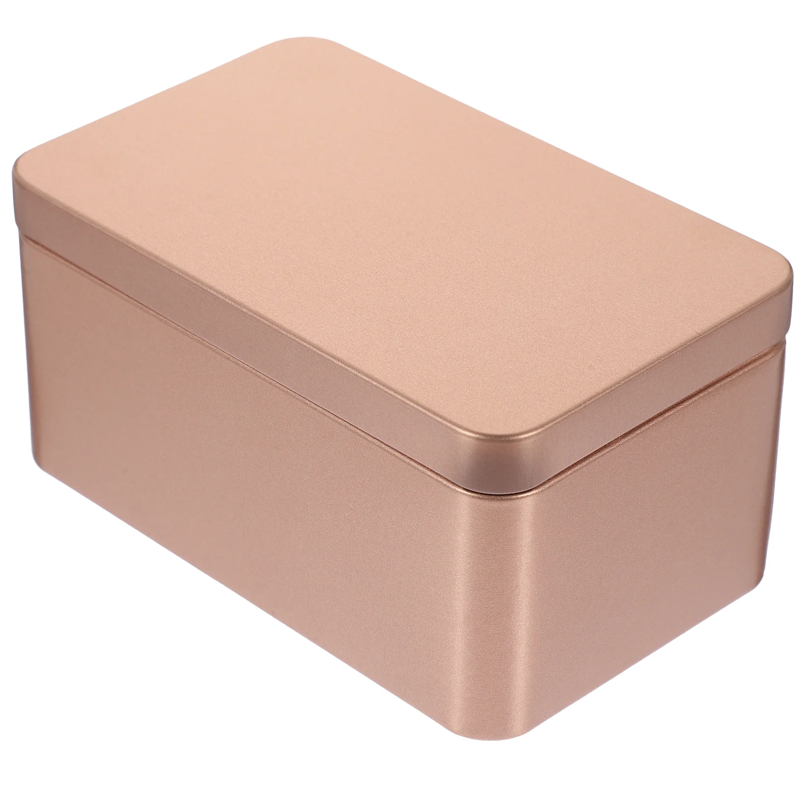 

Cover Tea Storage Iron Box Office Small Bins Rectangular Empty Tin Can Candies Organizer