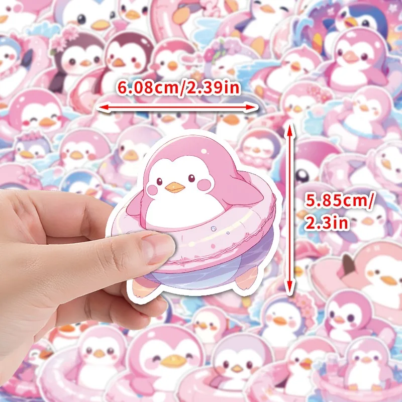 50 Uds. Pegatinas decorativas creativas de pingüino con personalidad de dibujos animados