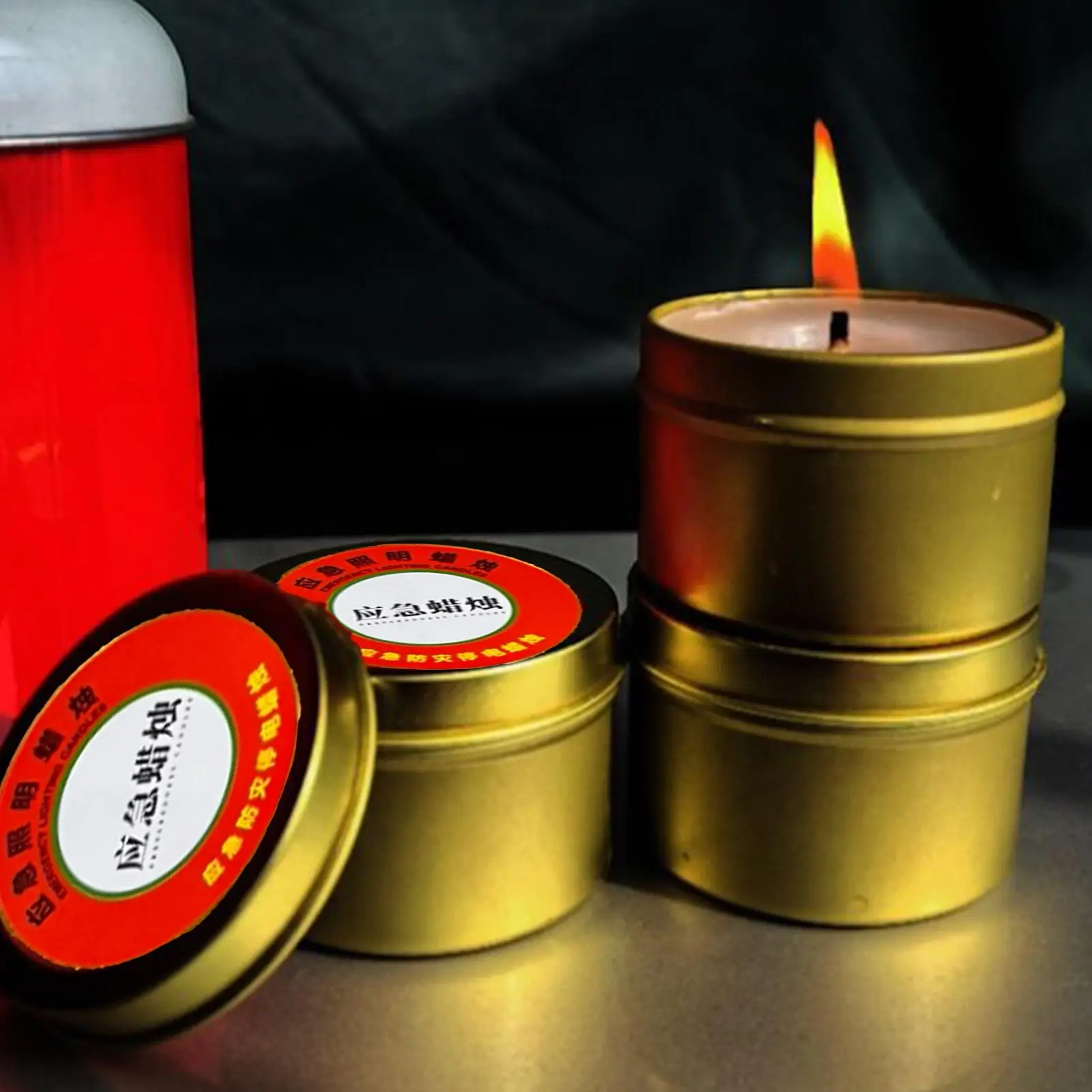 10pcs Long Burning Survival Candles Disaster Prevention Smokeless Candle For Power Outages Smokeless Lighting For Hiking Outdoor