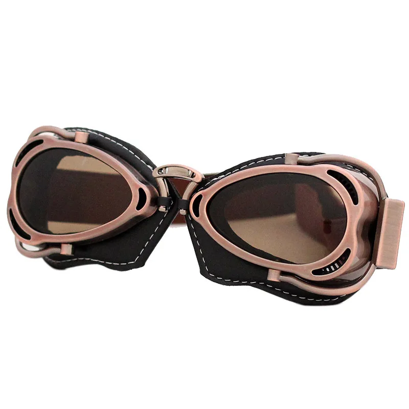 Nordson For Motorcycle Goggles Helmet Steampunk Copper Flying Glasses Vintage Pilot Biker Eyewear Goggles Protective