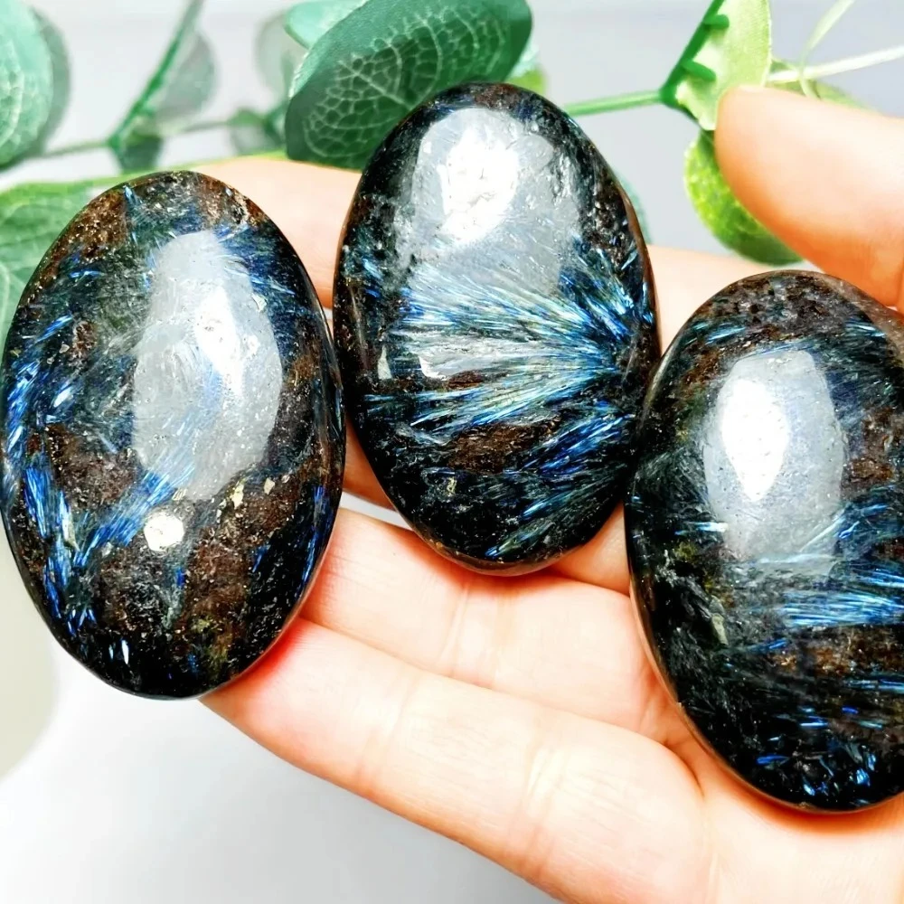 Palma Natural astrofilita piedra cristal energía cristal compresa caliente artesanías curación salud regalo familiar