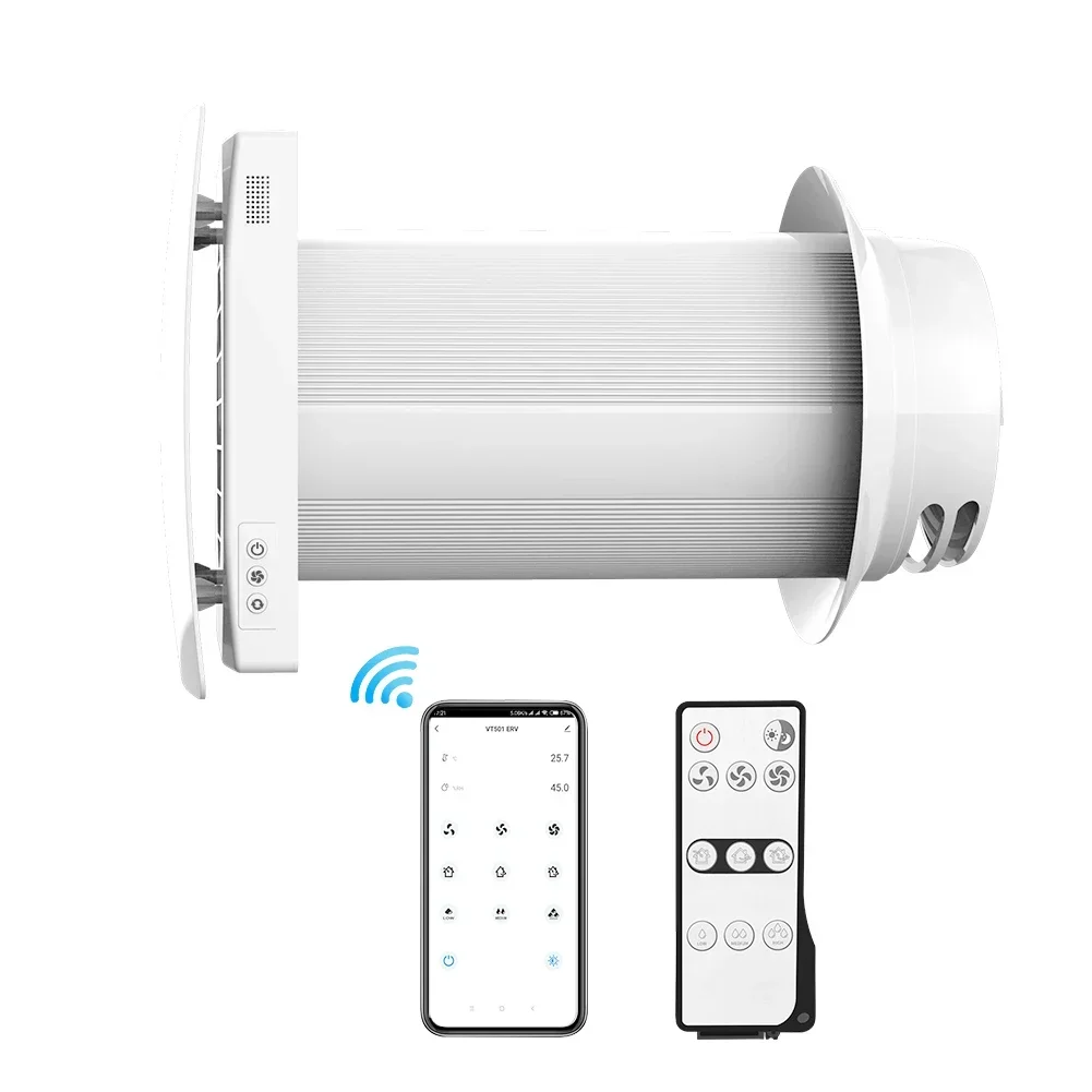 

KCVENTS Wall Mounted Air Recuperator Heat Exchangers Wentylacja Decentralized Ventilation Ductless Room Air Vent VT501