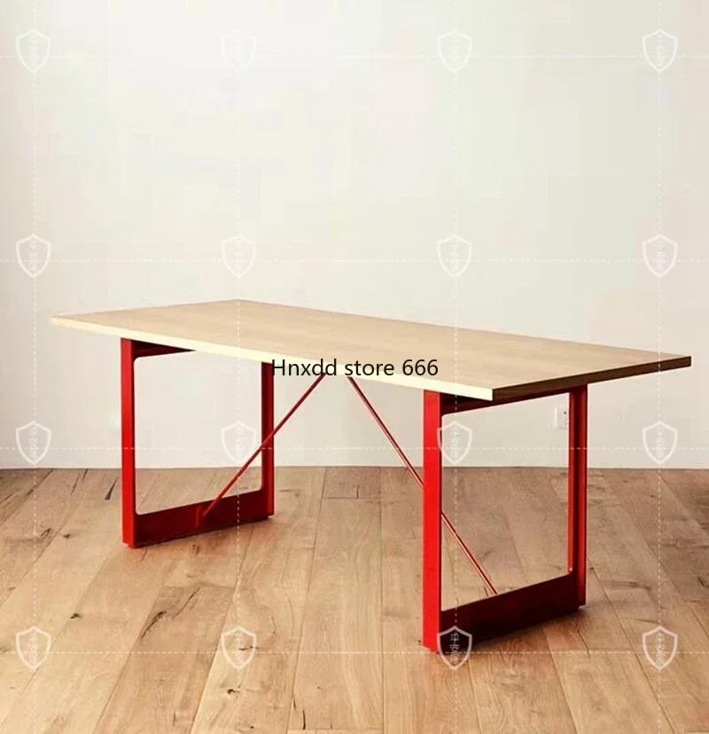 Nordic dining table writing desk simple modern cast iron Italian style desk   customization