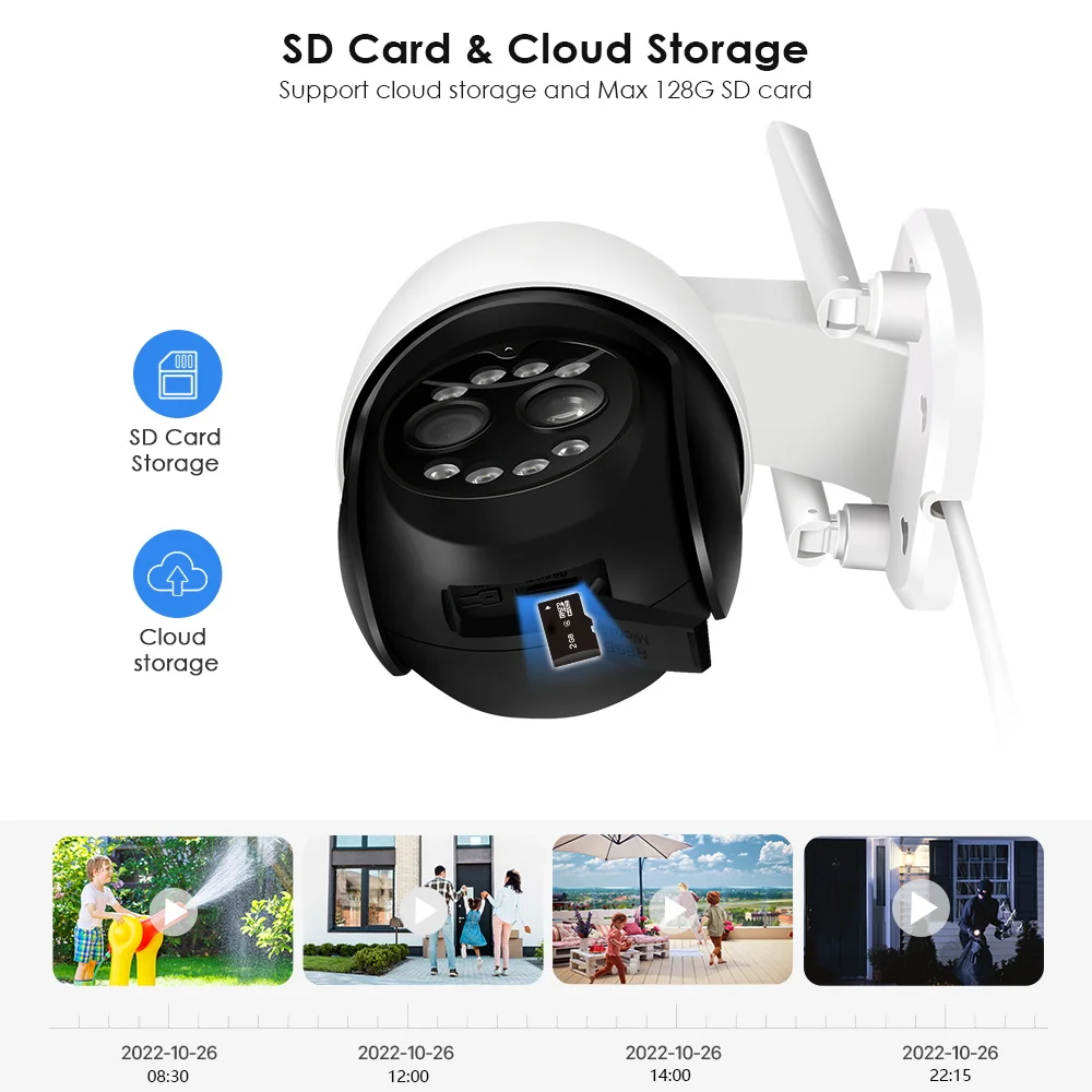 ANBIaffiliés-IP PTZ 4K 8MP, WiFi