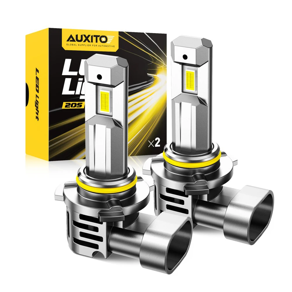 

AUXITO 2 шт. 30000 лм 9005/HB3 9006/HB4 60 Вт светодиодные лампы 6500K для фар, миниатюрный дизайн, беспроводные, для автомобильных фар, CSP 7035, белый свет