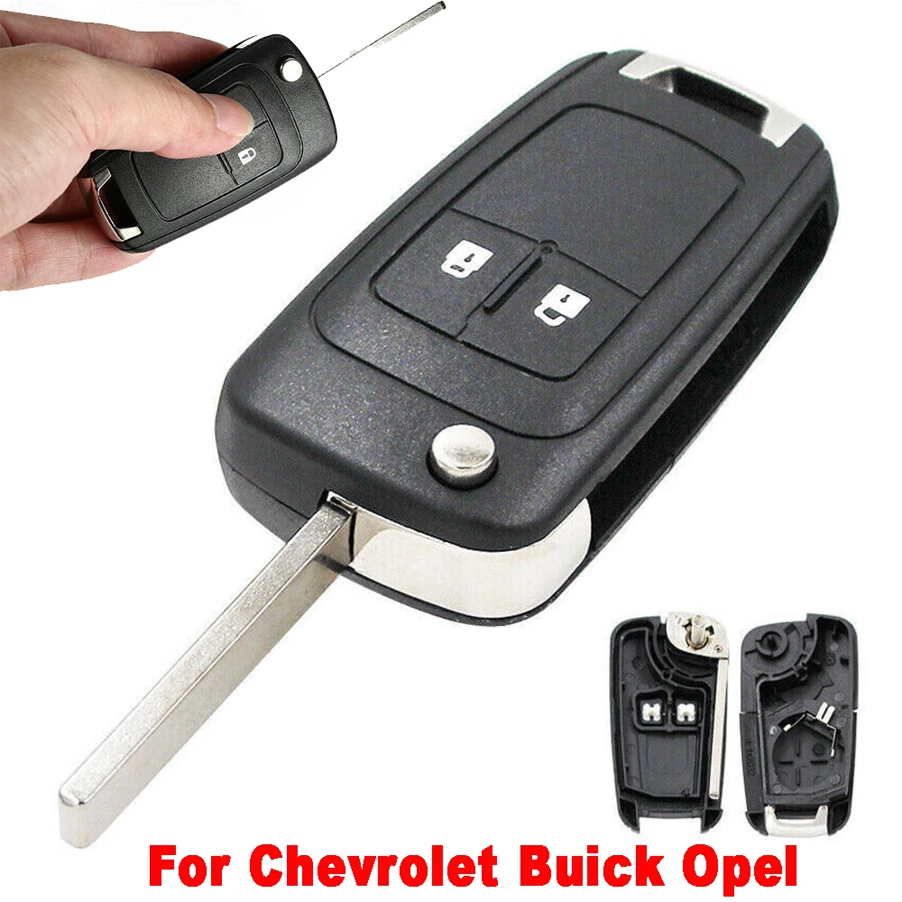 

Автомобильный ключ HU100, 2-кнопочный складной чехол, чехол для дистанционного ключа для Chevrolet Buick Opel Corsa E Zafira C, автозапчасти, без чипа