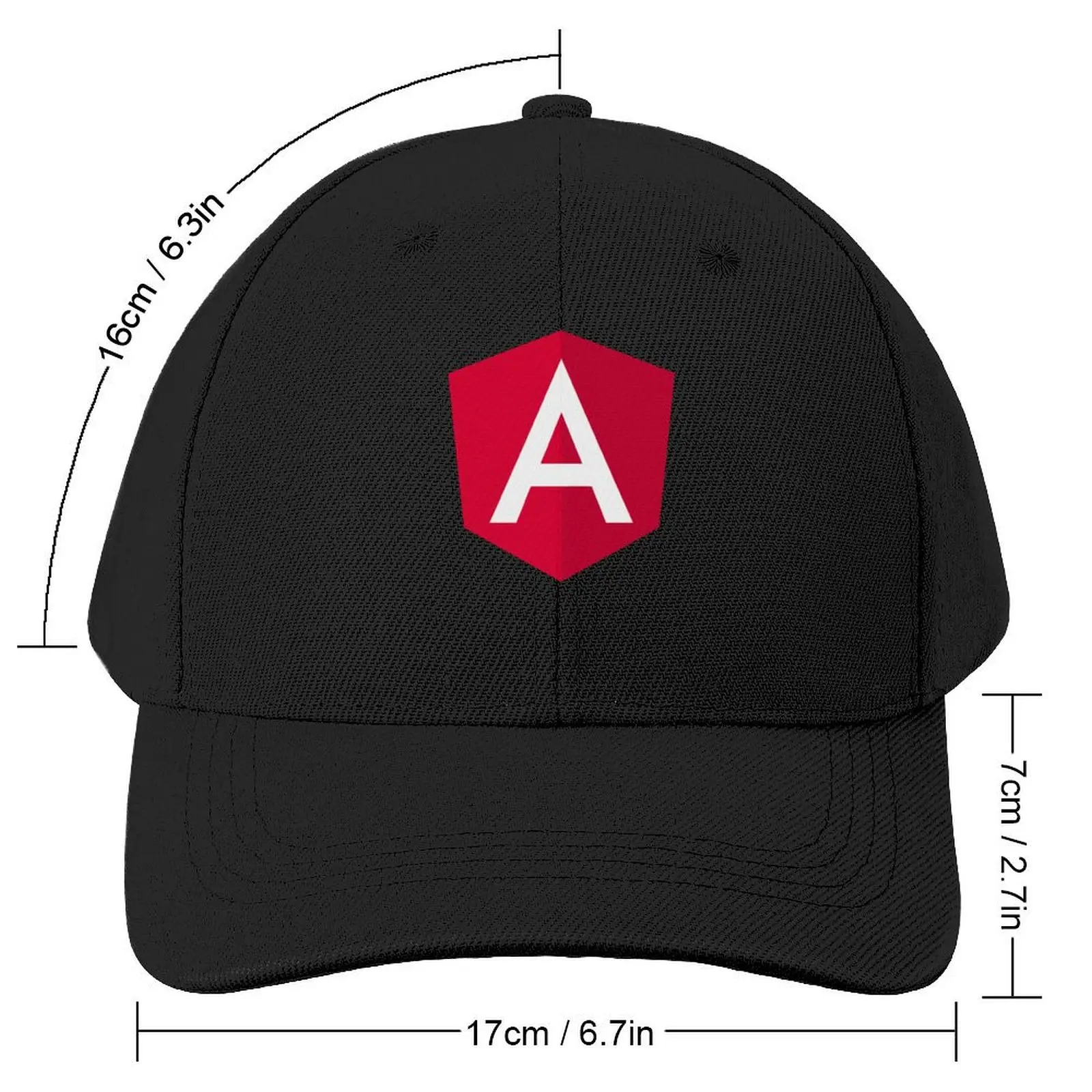 New Angular 5 Logo JS JavaScript Developer Baseball Cap Golf Wear Hat Baseball Cap derby hat Man Women's