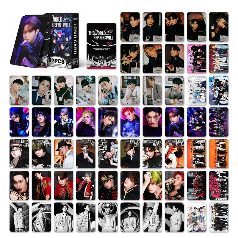 92PCS Kpop ATEEZ New Album THE WORLD EP.FIN : WILL Lomo Cards Photocards Photo Print Card SEONGHWA YUNHO YEOSANG SAN Fans Gift image 2