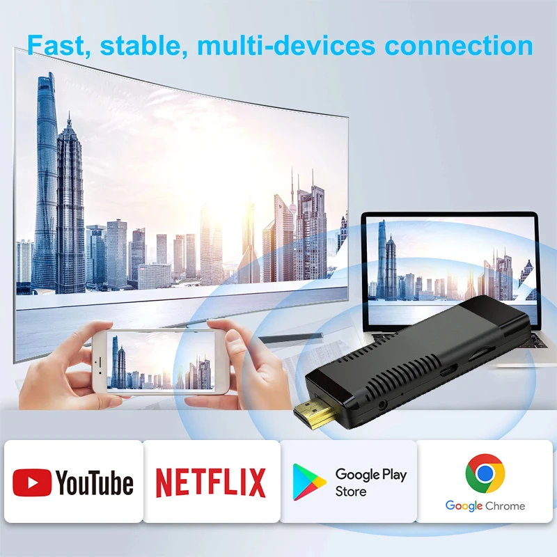 Smart TV Stick S96 Stick 1GB/2GB 8GB/16GB Android 10.0 TV Box AllWinner H313 2.4G/5G WiFi Top Box Bluetooth Voice Remote Control