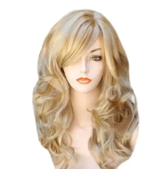 

Natural Full Wigs Hair Long Wavy Synthetic Heat Resistant Blonde Wigs for Women Cosplay Party Wig Perfect Natural Curly